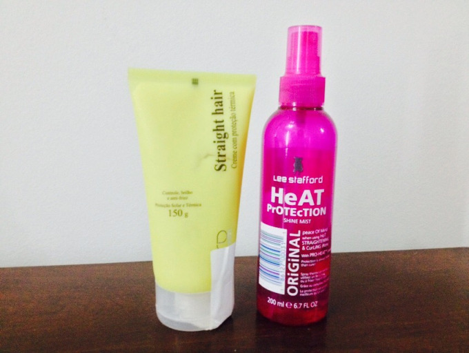 Straight hair da K. Pro X Heat Protection Shine Mist da Lee Stafford
