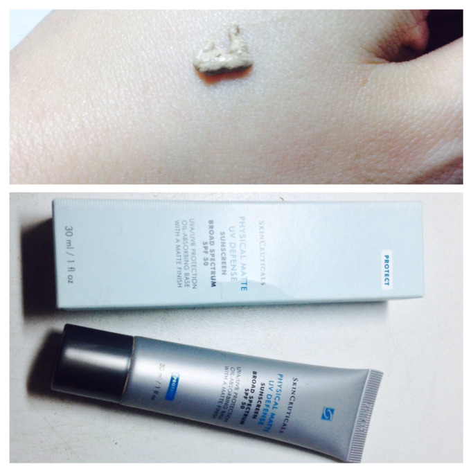 Consistência e embalagem do Physical Matte UV Defense SkinCeuticals