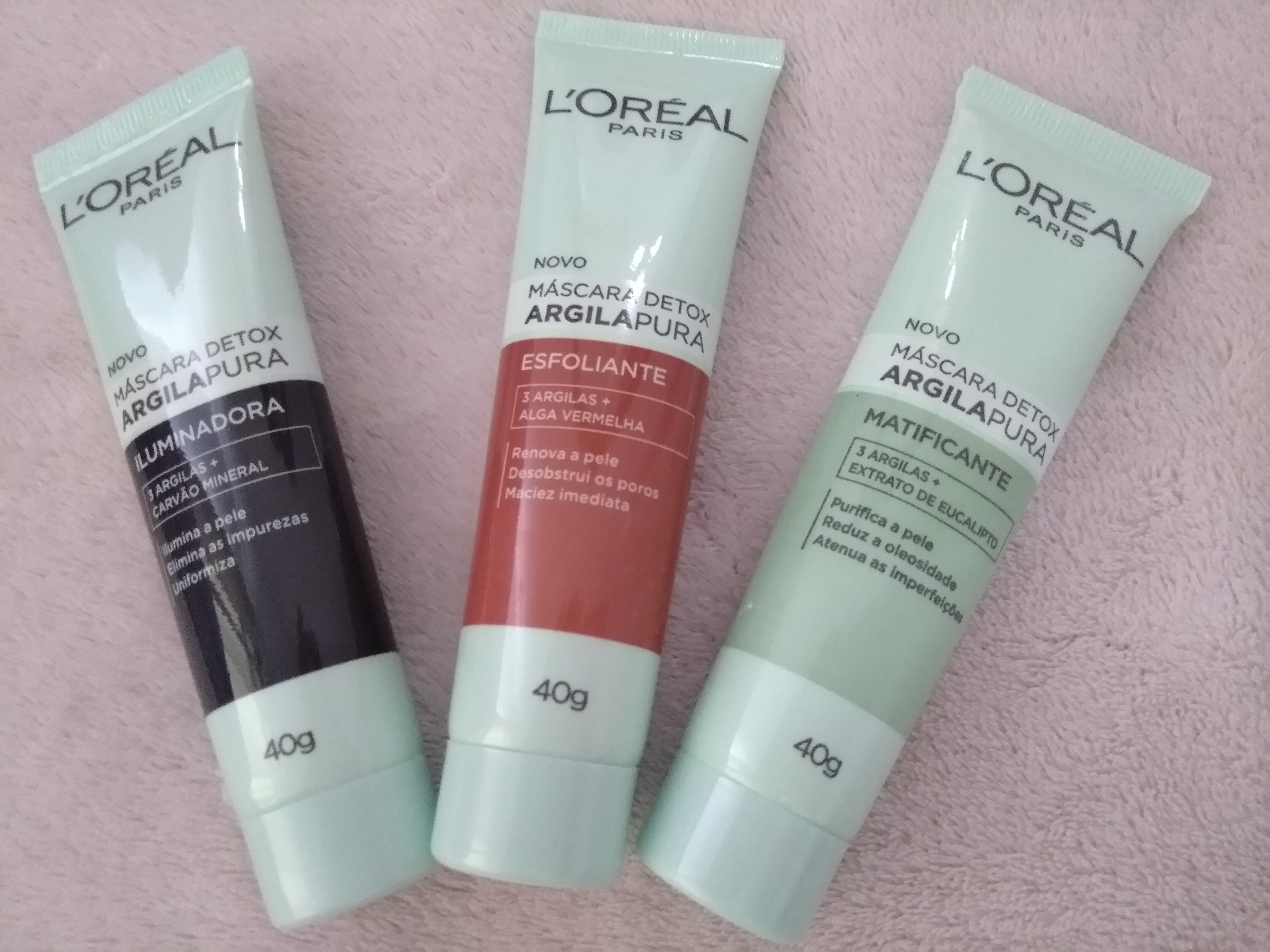 Máscaras Detox Argila Pura da L'Oréal