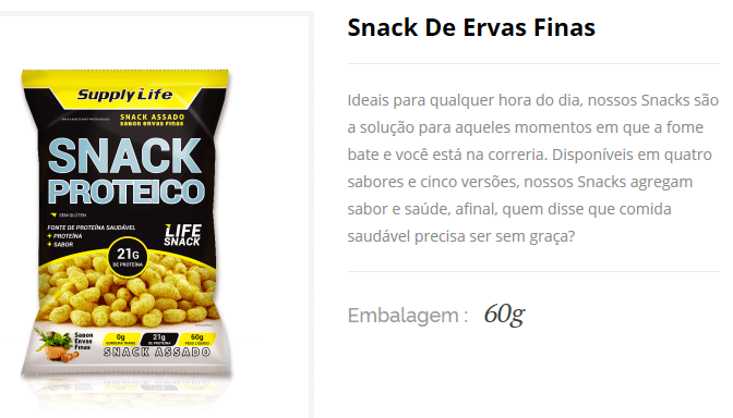 snack proteico supply life
