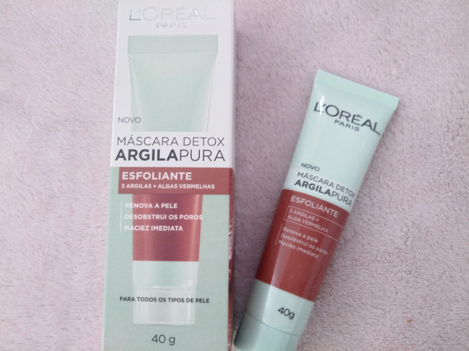 Máscara Detox Argila Pura Esfoliante da L'Oréal