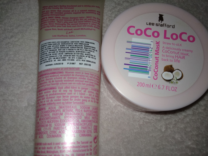 Xampu e Máscara Coco Loco da Lee Stafford especificações