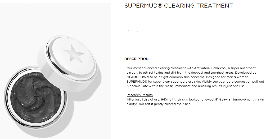 Máscara Glamglow Supermud descrição