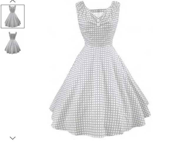 vestido xadrez vintage