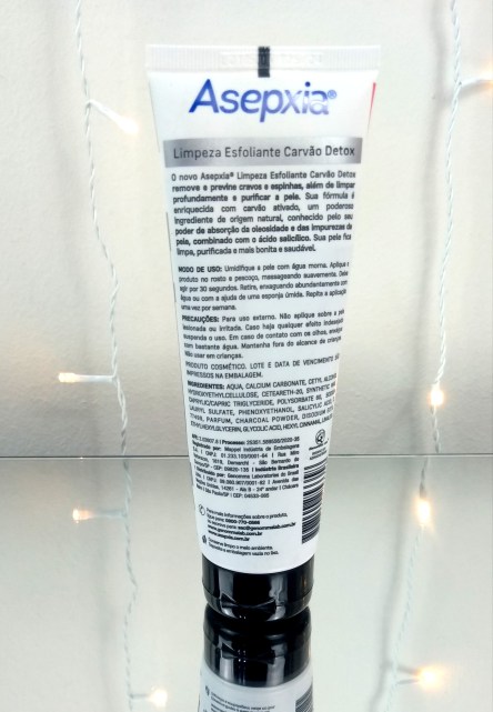 Asepxia Carvão Detox Limpeza Esfoliante