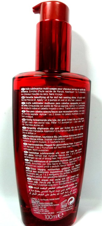 Óleo Kérastase Elixir Ultime Original versão Rouge: especificações