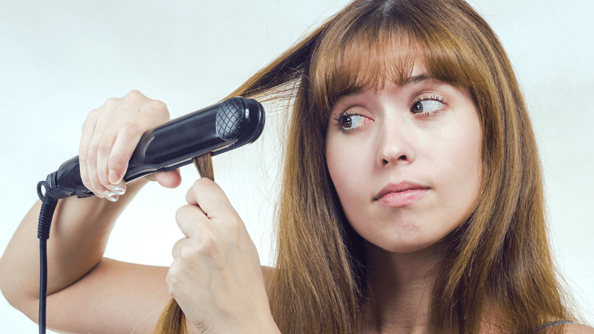 A prancha feita com frequência quebra os fios