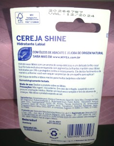 Hidratante labial Nivea Cereja Shine