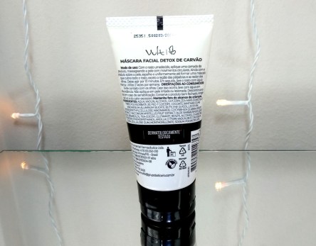 Máscara Detox de Carvão Vult: especificações