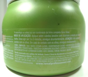 Máscara Force Relax: especificações