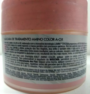 Máscara Amino Color da KNUT: especificações