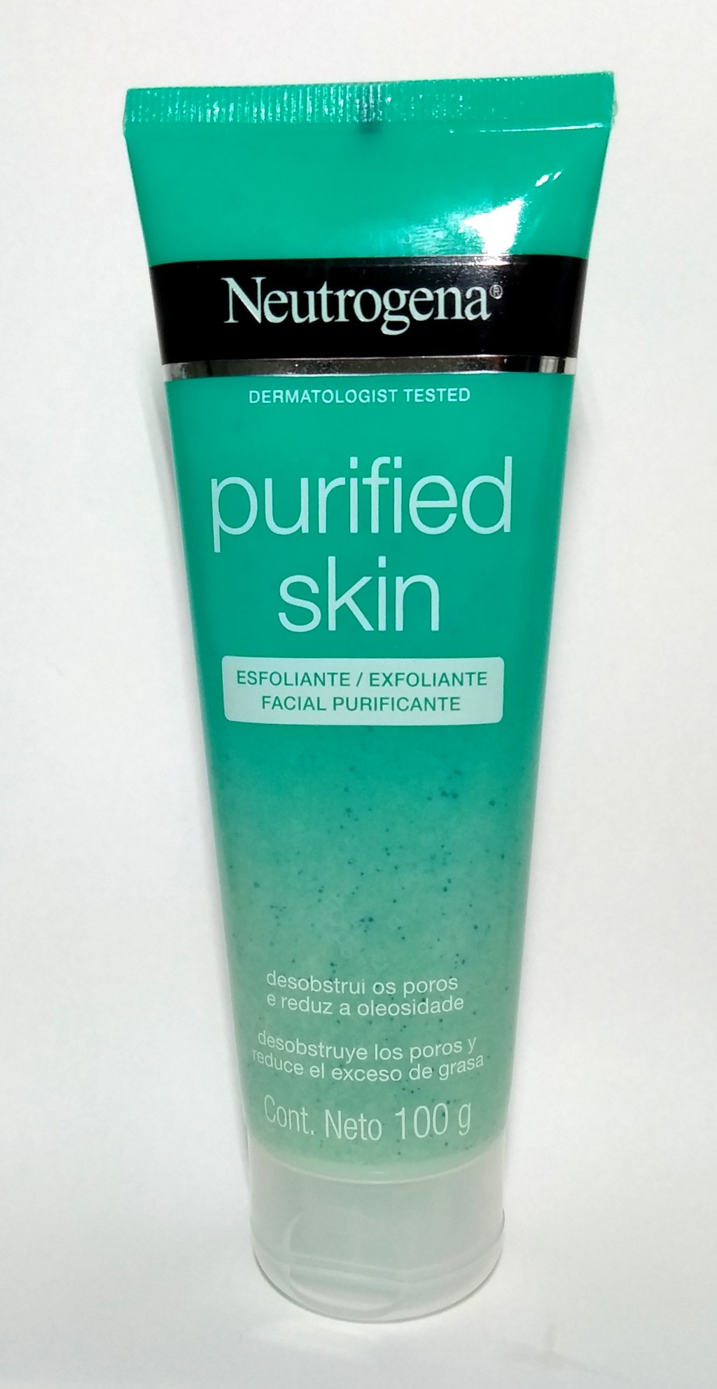 Esfoliante Purified Skin Nutrogena em embalagem de 100g