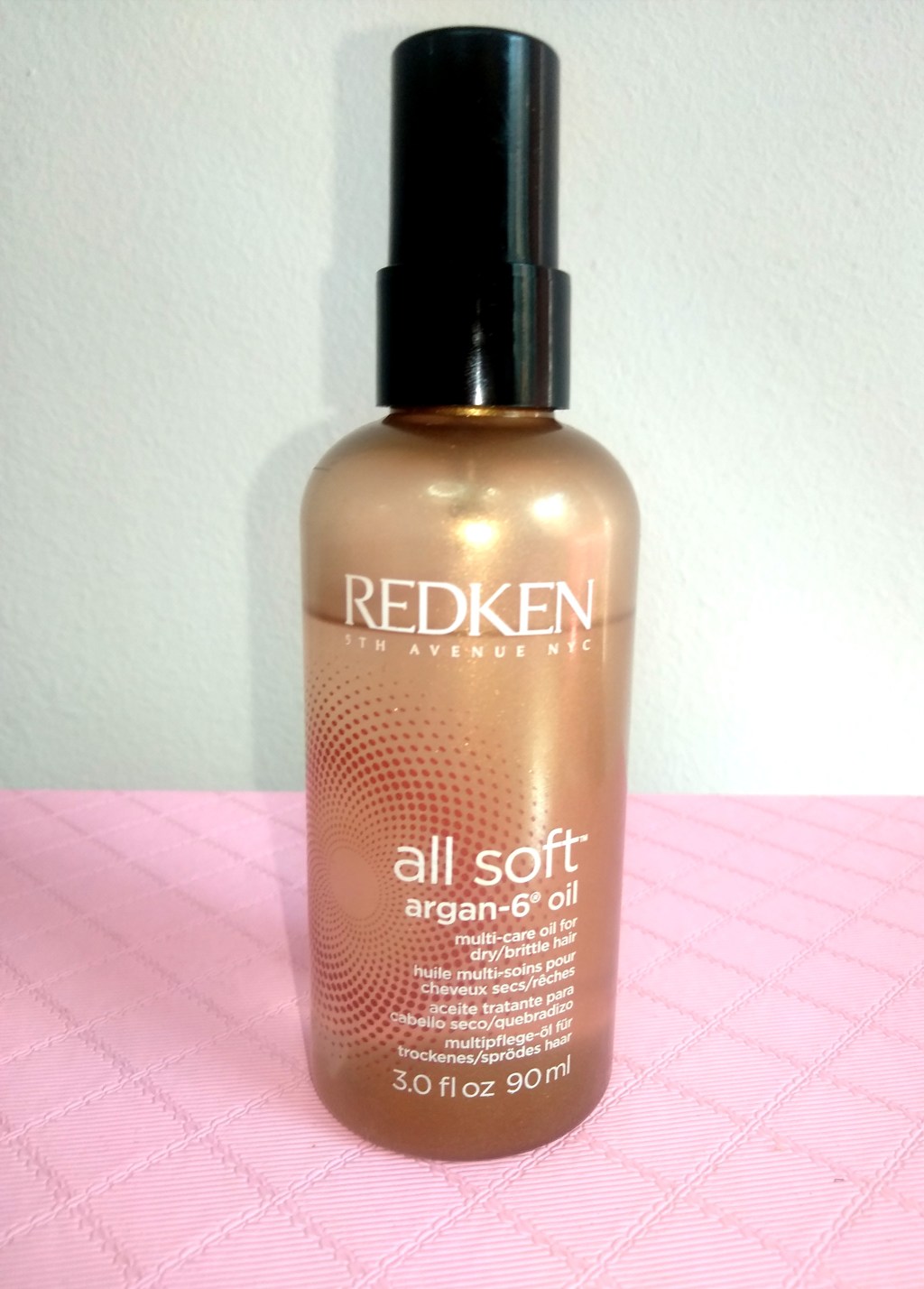 Óleo All Soft Argan 6 em embalagem de 90ml