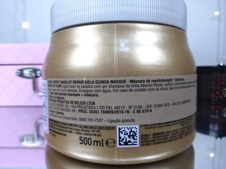 Máscara Absolut Reair Gold Quinoa + Protein Light: especificações