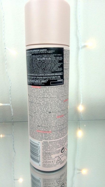 Shampoo a seco Fresh Affair da Kérastase: especificações