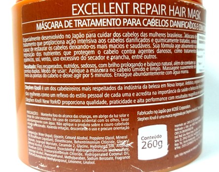 Máscara Excellent Repair Premium Sleek Stephen Knoll: especificações