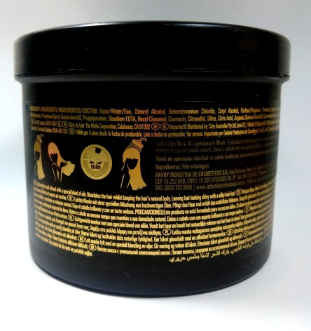 Máscara Dark Oil da Sebastian: especificações