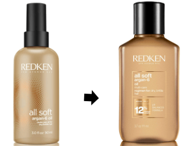 O óleo All Soft Argan-6 está com nova embalagem de 111 ml 