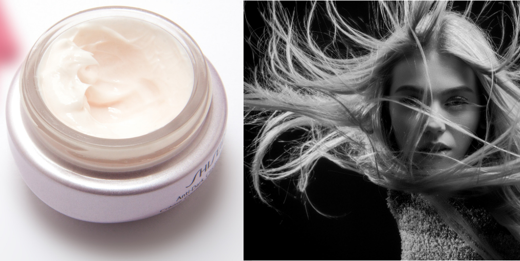 Produtos para cuidar da pele e cabelo.