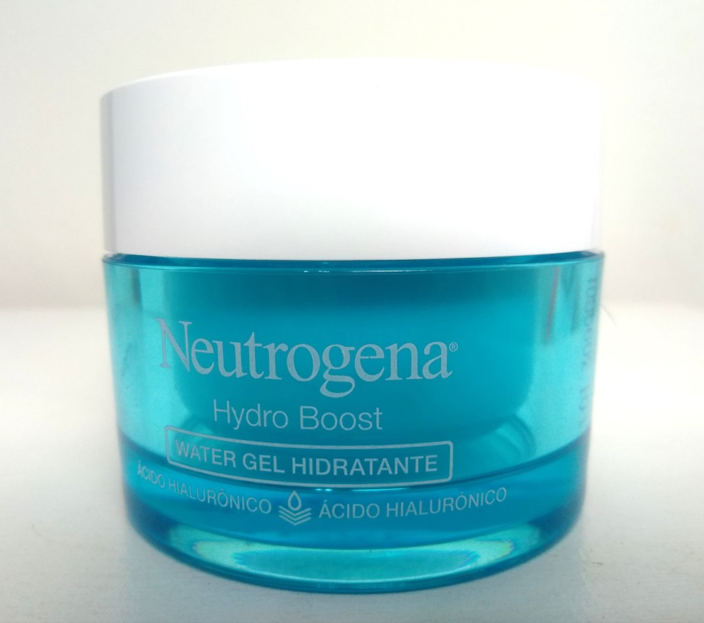 Neutrogena Hydro Boost Water Gel com ácido hialurônico em embalagem de vidro