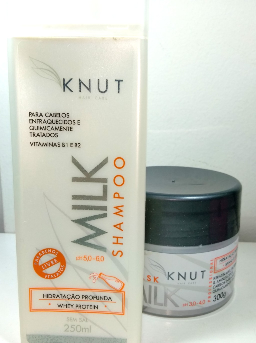 Shampoo e máscara Milk da KNUT