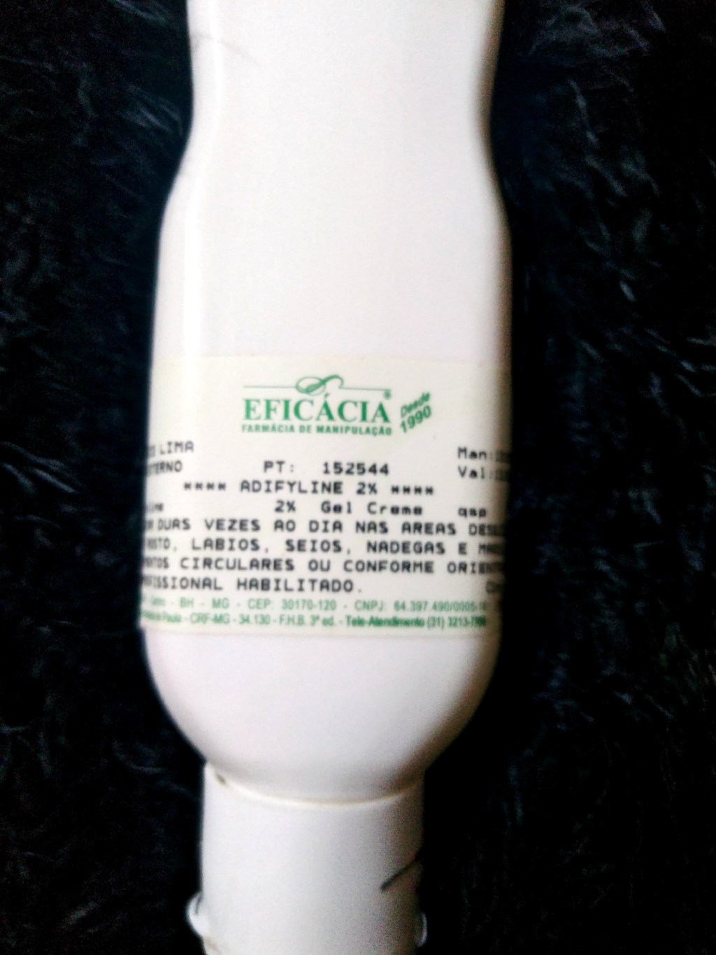 Creme Adifyline 2% manipulado em embalagem de 50g.