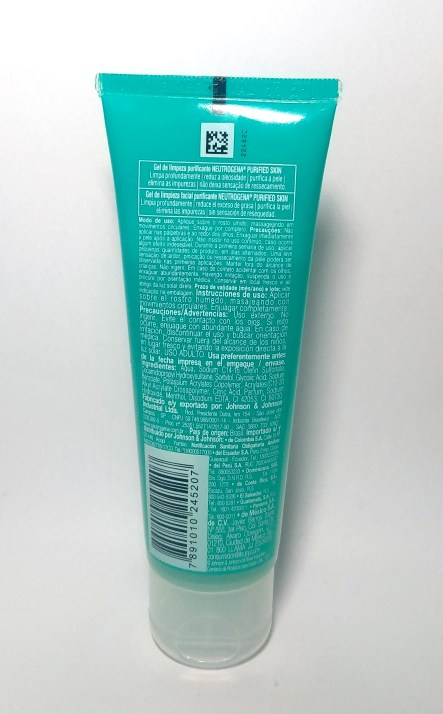 Gel de Limpeza Neutrogena Purified Skin: especificações