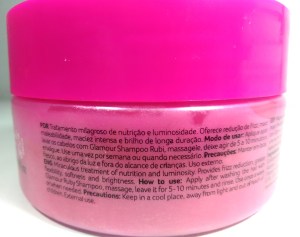 Cadiveu Glossy Mask: especificações