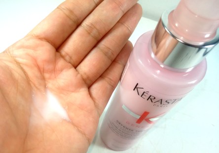 O leave-in Défense Thermique da linha Genesis é um fluido leitoso 