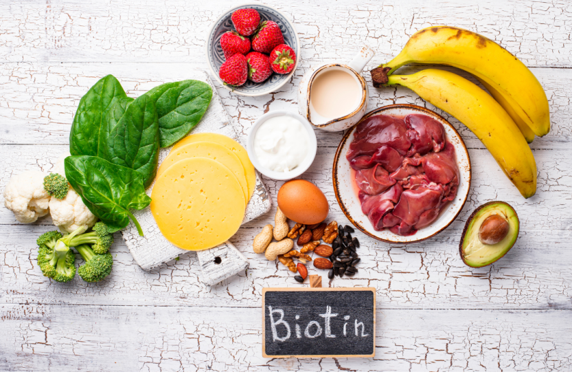 Muitos alimentos são ricos em biotina por isso sua deficiência é rara